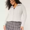 Hollister Comfy Cloud Zip-Up Cable-Knit Sweater Hollister Comfy Cloud Zip-Up Cable-Knit Sweater
