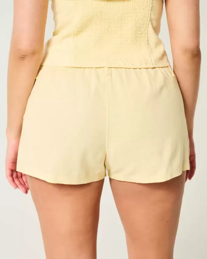 Hollister Livvy Low-Rise Linen-Blend Shorts