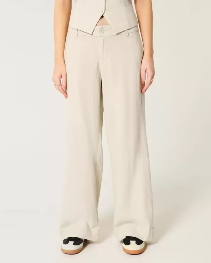 Hollister Livvy Low-Rise Wide-Leg Pants