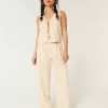Hollister Livvy Ultra High-Rise Linen-Blend Wide-Leg Pants