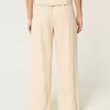 Hollister Livvy Ultra High-Rise Linen-Blend Wide-Leg Pants