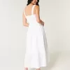 Hollister Sofia Side-Smocked Eyelet Maxi Dress