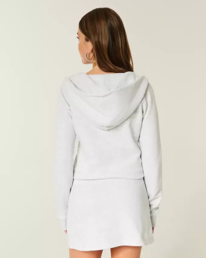 Hooded Long-Sleeve Fleece Dress Hooded Long-Sleeve Fleece Dress