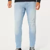 Light Wash Athletic Skinny Jeans