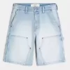 Light Wash Baggy Denim Painter Shorts