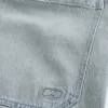 Light Wash Half-Length Skater Baggy Jeans