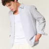 Linen-Blend Button-Through Shirt