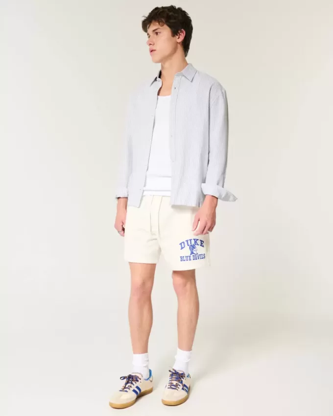 Linen-Blend Button-Through Shirt