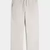 Linen-Blend Loose Pull-On Pants