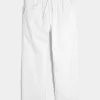 Linen-Blend Loose Pull-On Pants