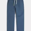Linen-Blend Loose Pull-On Pants
