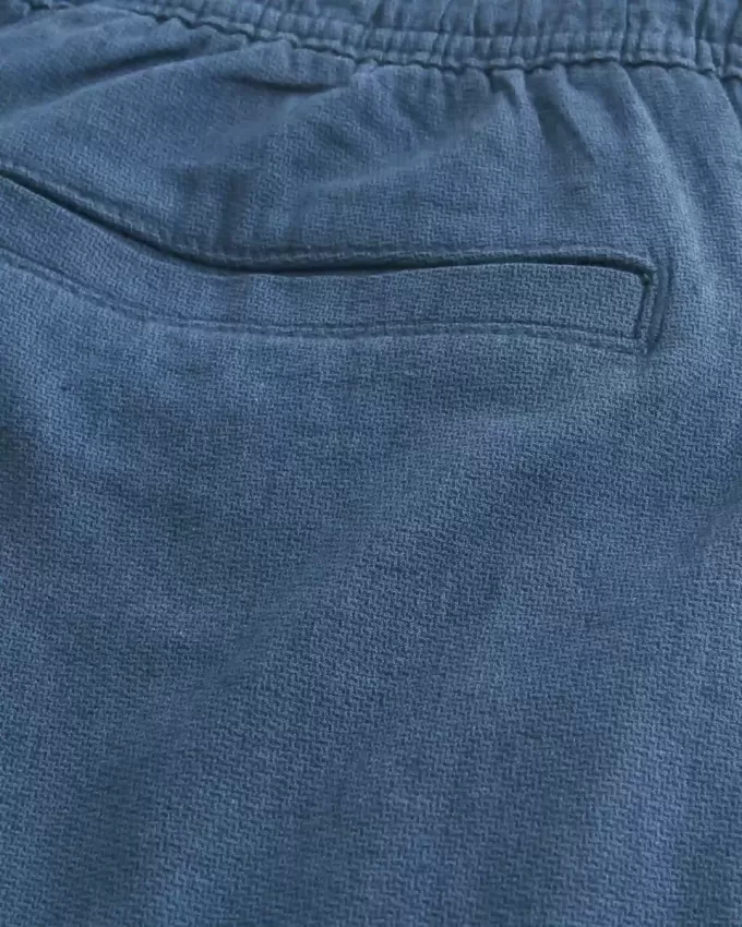 Linen-Blend Loose Pull-On Pants