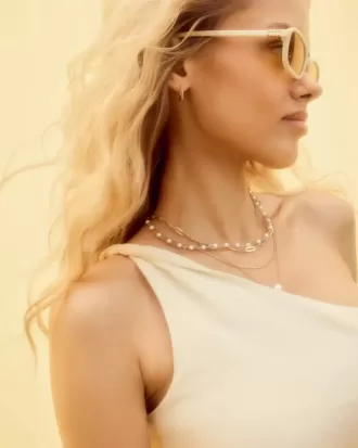 Linen-Blend One-Shoulder Top