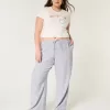 Linen-Blend Pull-On Baggy Pants