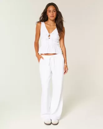 Linen-Blend Pull-On Baggy Pants Linen-Blend Pull-On Baggy Pants