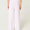 Linen-Blend Pull-On Baggy Pants