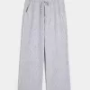 Linen-Blend Pull-On Baggy Pants