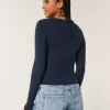 Long-Sleeve Halter Tie Sweater Long-Sleeve Halter Tie Sweater