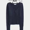 Long-Sleeve Halter Tie Sweater Long-Sleeve Halter Tie Sweater