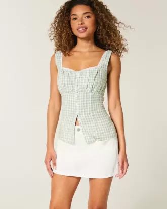 Low-Rise Denim Mini Skort