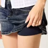 Low-Rise Denim Mini Skort