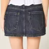 Low-Rise Denim Mini Skort
