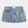 Low-Rise Denim Mini Skort