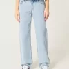 Low-Rise Light Wash Loose Jeans