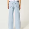 Low-Rise Light Wash Loose Jeans
