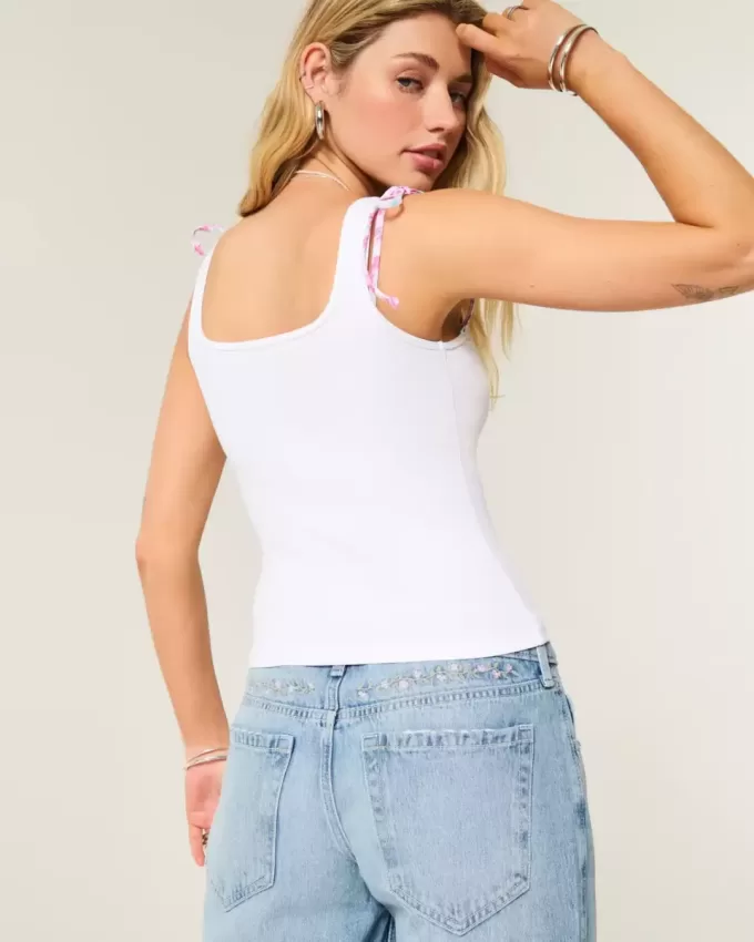 Low-Rise Medium Wash Floral Embroidery Baggy Jeans Low-Rise Medium Wash Floral Embroidery Baggy Jeans