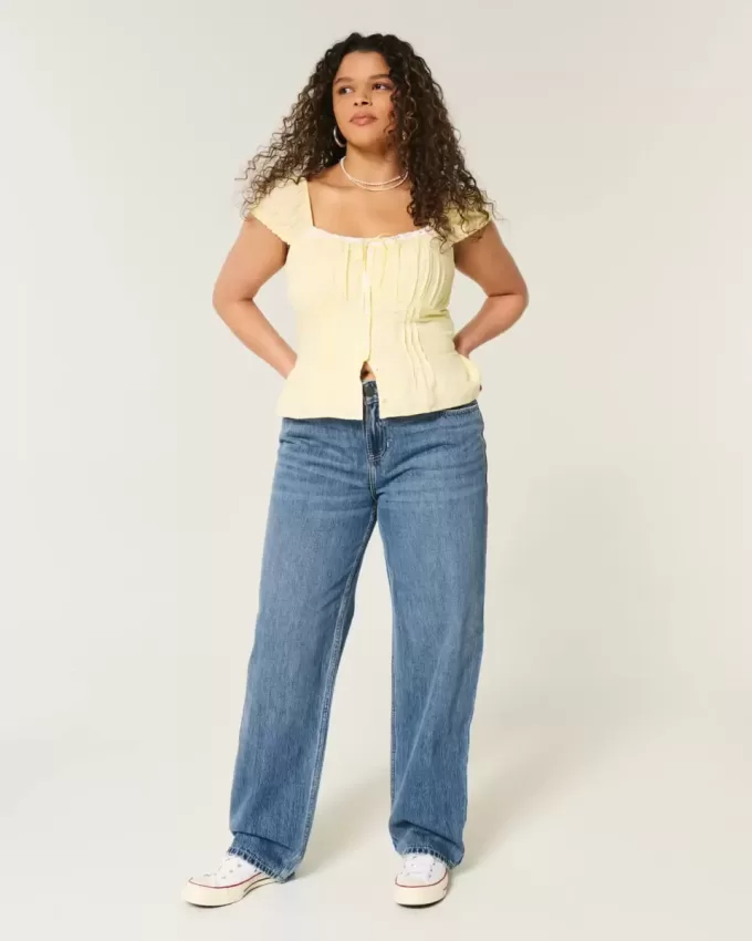 Low-Rise Medium Wash Loose Jeans Low-Rise Medium Wash Loose Jeans