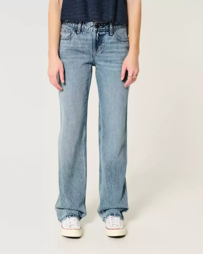 Low-Rise Medium Wash Loose Jeans Low-Rise Medium Wash Loose Jeans