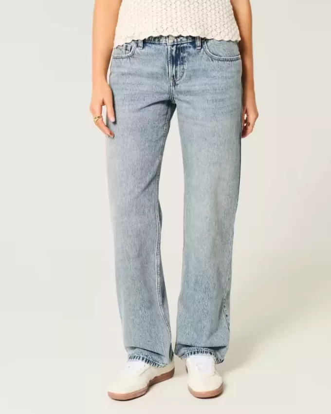 Low-Rise Medium Wash Loose Jeans Low-Rise Medium Wash Loose Jeans