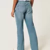 Low-Rise Medium Wash Relaxed Straight Jeans