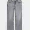 Low-Rise Medium Wash Relaxed Straight Jeans