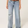 Low-Rise Ripped Light Wash Baggy Jeans Low-Rise Ripped Light Wash Baggy Jeans