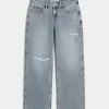 Low-Rise Ripped Light Wash Baggy Jeans Low-Rise Ripped Light Wash Baggy Jeans