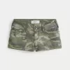 Low-Rise Y2K Camo Twill Shortie Shorts Low-Rise Y2K Camo Twill Shortie Shorts