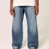 Medium Wash Baggy Bootcut Jeans