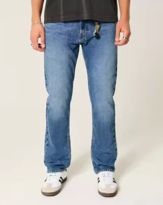 Medium Wash Slim Straight Jeans