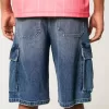 Medium Wash Super Baggy Denim Cargo Shorts Medium Wash Super Baggy Denim Cargo Shorts