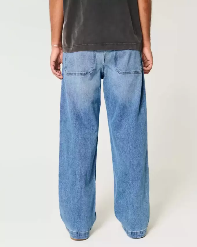 Medium Wash Super Baggy Jeans