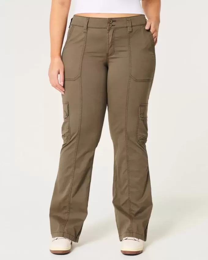 Mid-Rise Relaxed Cargo Boot Pants Mid-Rise Relaxed Cargo Boot Pants