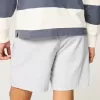 Mid-Thigh Linen-Blend Pull-On Shorts