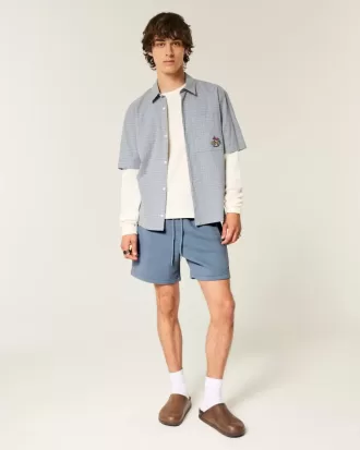 Mid-Thigh Loose Fleece Shorts