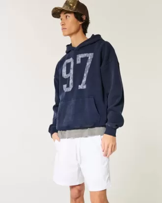 Mid-Thigh Twill Pull-On Shorts