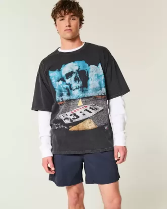 Mid-Thigh Twill Pull-On Shorts