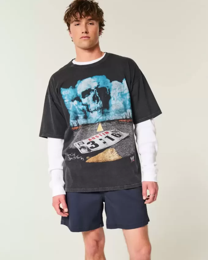 Mid-Thigh Twill Pull-On Shorts