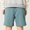 Mid-Thigh Twill Pull-On Shorts