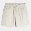 Mid-Thigh Twill Pull-On Shorts